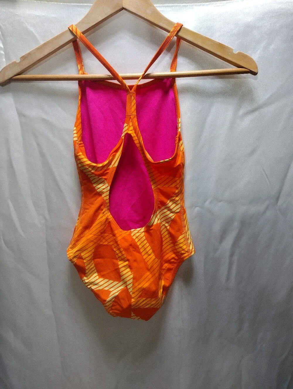 Arena Swimsuit Spider Light Drop Back One Piece Size 24 Competition